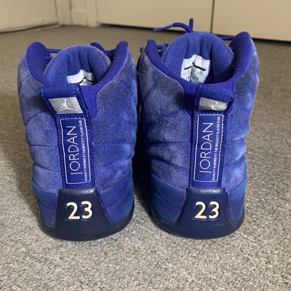 Air Jordan 12 Retro 'Deep Royal' Suede Size 11 Basketball Shoes 130690-400 - Picture 8 of 8